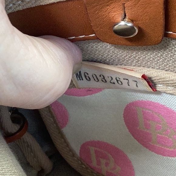 Dooney & Bourke Y2K Pink and Cream Canvas with Brown Leather Trim - Picture 13 of 16